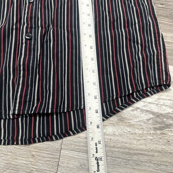 Vintage Y2K Harley Davidson Motorcycles Black Red Pinstripe Mens S Button Shirt‎ - Picture 7 of 8